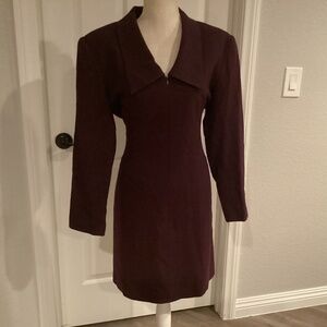 Sunny Names Dress, Size 12, Color Burgundy (Vintage)